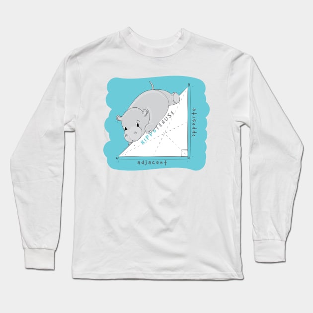 The Hippo Theorem Long Sleeve T-Shirt by Marija154